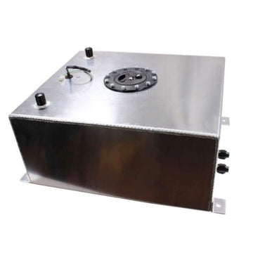 15 Gallon OEM Polished Aluminum Fuel Cell Gas Tank & Level Sender Hot Rod Rat Rod V8