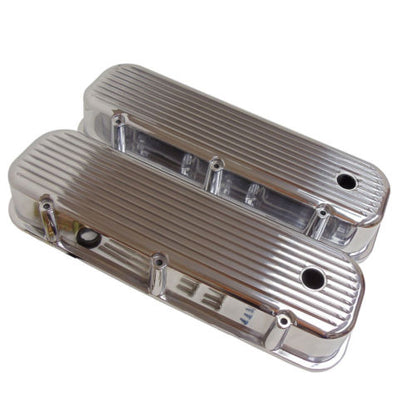 pre '86 BBC Big Block Chevy Tall finned Polished Aluminum Valve Covers 396-502