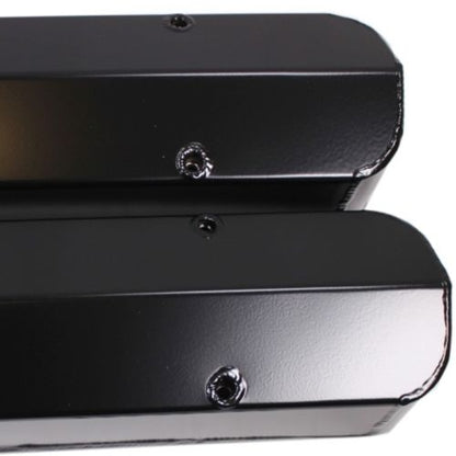 SBC Small Block Chevy 86 Tall Black Fabricated Aluminum Valve Covers SB V8