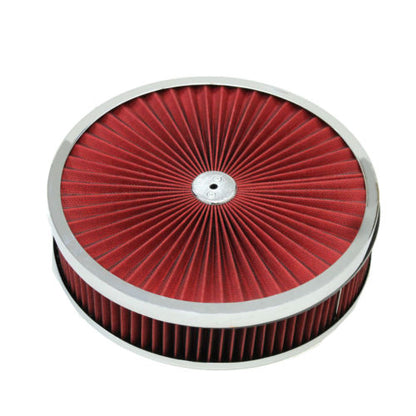 9"x 3" Chrome Breather Washable Air Filter Cleaner Reusable Oiled Ford SBC BBC