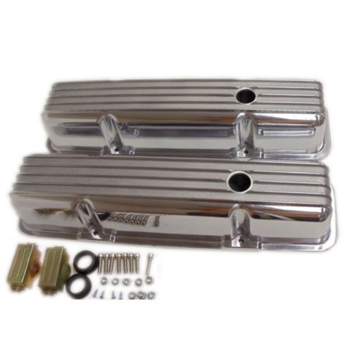 SBC Small Block Checy 350 1.5 7/16" Aluminum Roller Rocker Arms & Valve Cover Combo Kit