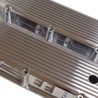 pre '86 BBC Big Block Chevy Tall finned Polished Aluminum Valve Covers 396-502