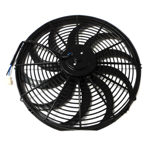 16" Electric Curved S Blade Radiator Cooling Fan & 12-3/4" x 7-1/2" x 3/4" Transmission Oil Cooler