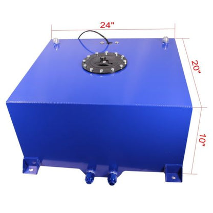 20 Gallon OEM Polished Fuel Cell Gas Tank with Level Sender Hot Rod,Blue