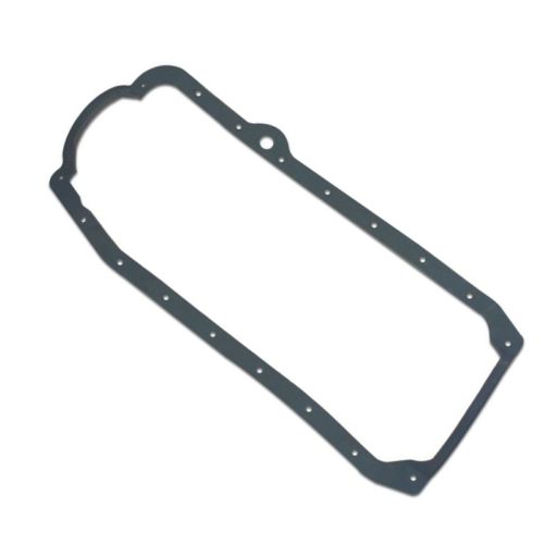 SBC Chevy Finned Polished Aluminum Oil Pan & Dipstick Rubber Oil Pan Gasket