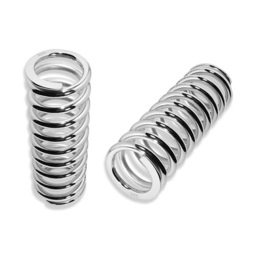 2pcs 10" Tall Coil Over Chromed Shock Springs Pair ID: 2.5", Rate: 180lb