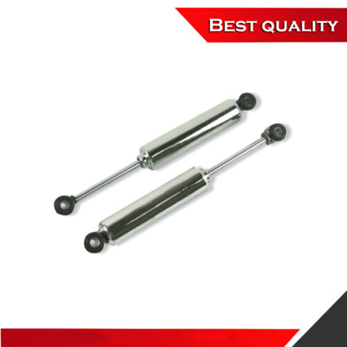 1 Pair Universal 12.5'' Steel Short Gas-Filled Tube Shocks Chrome