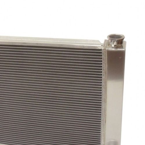 Fabricated Aluminum Radiator 24" x 19" x 3" Overall For SBC BBC Chevy GM With 16 Inch Electric Fan