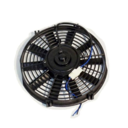 Dual Electric 9" straight blade reversible cooling radiator fans &Thermostat Kit