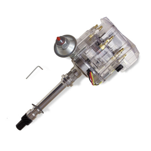 For SBC BBC Chevy 305 350 454 V8's HEI Distributor with Clear Cap 65k 65,000 Volt