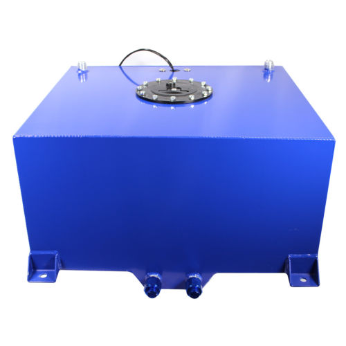 20 Gallon OEM Polished Fuel Cell Gas Tank with Level Sender Hot Rod,Blue