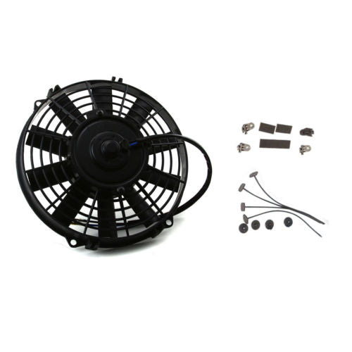 Electric 10" straight blade cooling radiator fan 12V 850cfm Relay Thermostat Kit