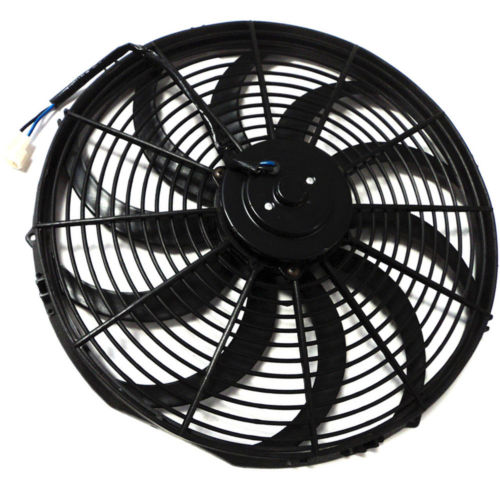 16" Electric Curved S Blade Radiator Cooling Fan & 12-3/4" x 7-1/2" x 3/4" Transmission Oil Cooler