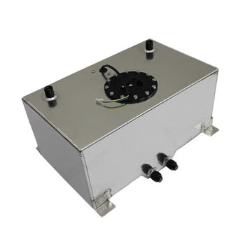 8 Gallon/30 Liter Polished Aluminum Racing Drift Fuel Cell Gas Tank with Level Sender