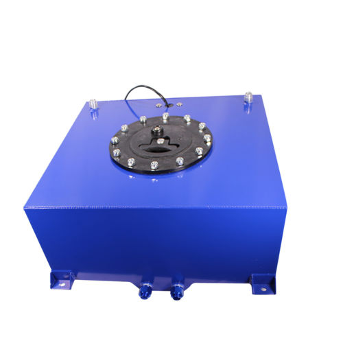 10 Gallon OEM Polished Aluminum Fuel Cell Gas Tank & Sender Hot Rod Rat Rod V8 Blue
