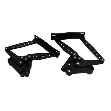 For 1967 - 1972 Chevy GM Truck Billet Hood Hinges Black Coated Aluminum Hood Hinges