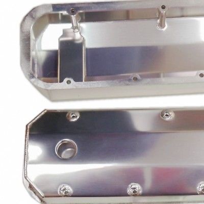 BBC CHEVY 454 Fabricated Aluminum Valve Covers Polished 427 Big Block Chevy 396