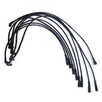 9.5 mm Black Straight Spark Plug Wires Distributor HEI For Chevy BBC SBC SBF 302 350