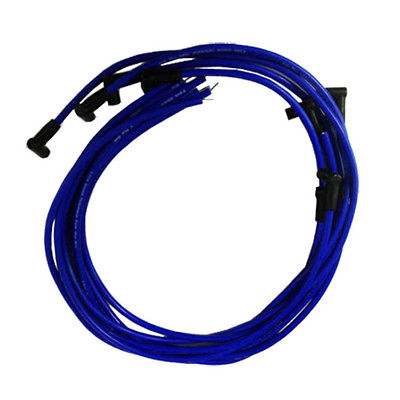 9.5 mm Blue 90 Degree Spark Plug Wires For Distributor Chevy BBC SBC SBF 302 350