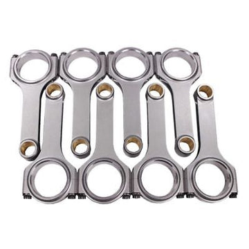 DEMOTOR Set of 8 H-Beam Connecting Rods 5.7" Bushed 4340 Steel for SBC Chevy 350 383 327