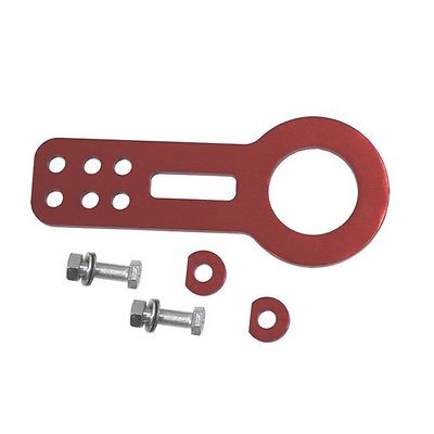 Billet Aluminum Racing Front Tow Towing Hook Kit CNC Paint Red