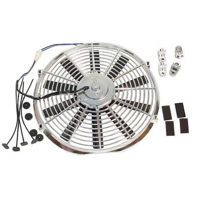 16" Chrome Straight Blade Cooling Fan with Thermostat Relay Kit&3"X 10" Inch Radiator Overflow Tank&48" Radiator Hose