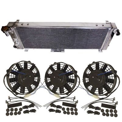 3-Row Full Aluminum Racing Radiator& 3x8" Fan 91-01 Jeep Cherokee/Comanche l4/l6