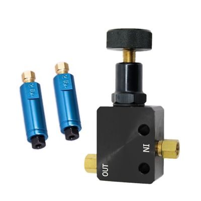 2 Sets Residual Pressure Valve Hex 2LB Drum Brake & Adjustable Brake Proportioning Valve With Black Dial Hot Rod