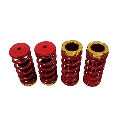 Front Rear Suspension Coilover Lowering Spring Sleeve Kit Honda 88-00 Civic Red