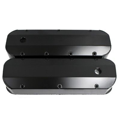 BBC CHEVY 454 Fabricated Aluminum Valve Covers Polished 427 Big Block Chevy 396(Black Coated)