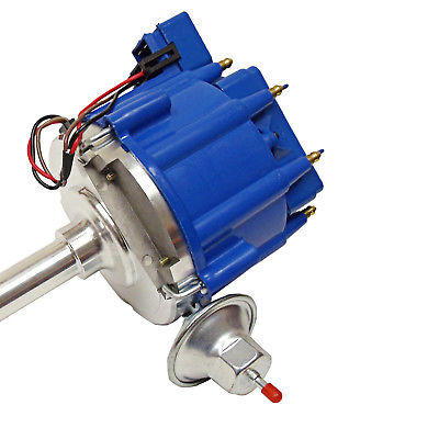 For SBF Ford 260 289 302 V8 Coil Hei Distributor 50000 50K Volt w/ Blue Cap