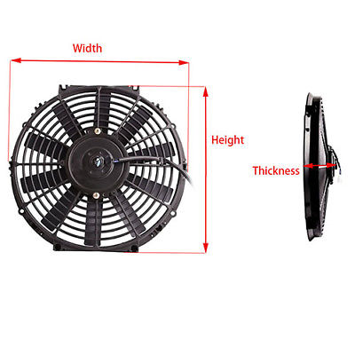 High Performance 8" Heavy Duty Straight Blade Electric Radiator Cooling Fan 12v