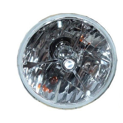 5 3/4" Clear Dot Tri bar H4 Headlights With Turn Signal Push in Bulb lamps