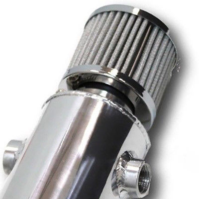 Polished Aluminum Breather Tank / Oil Catch Can Tube with 1/2" Ports