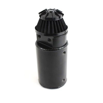 Black Polished Aluminum Oil Reservoir Catch Can Tank with Breather Filter