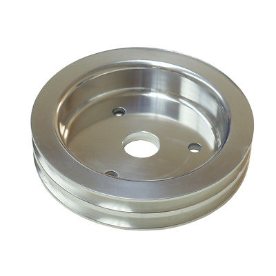 BB Chevy Aluminum Crankshaft Pulley 2 Groove Swp Short Water Pump Bbc 454 Crank