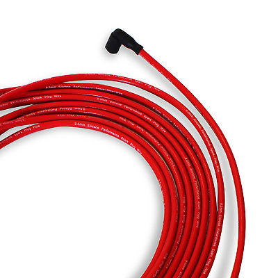 9.5 mm Red Straight Spark Plug Wires Distributor HEI For Chevy BBC SBC SBF 302 350