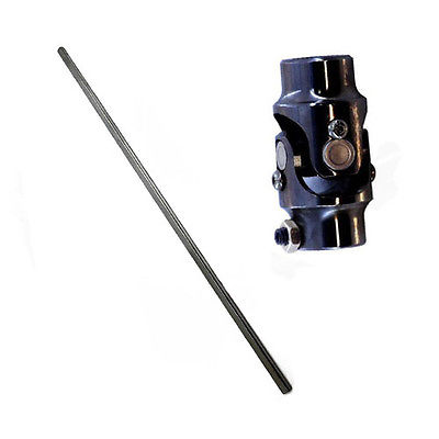 36" Length 3/4" DD Steel Steering Shaft & U-Joint 3/4-30 Spline X 3/4" DD