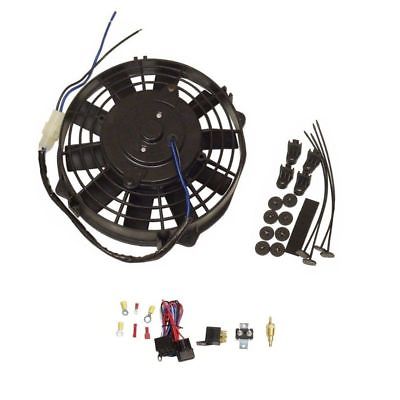 8" Straight Blade Electric Radiator Cooling Fan 12v with Thermostat Kit