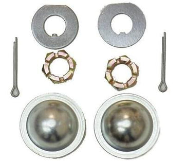 Spindle Nuts Washers Cotter Pins Lrg Chevy Ford Disc Brake Dust Cap Hardware Kit