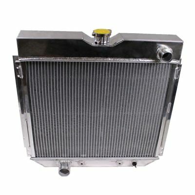 DEMOTOR 3-Row/Core Aluminum Racing Radiator 25.25" x 20.75" x 2.5" & Heavy Duty High CFM 12v Electric Cooling Fan for 67-70 Ford Mustang/Falcon/Fairlane V8