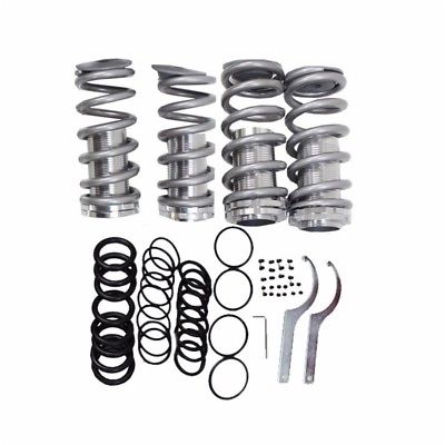 Front Rear Suspension Coilover Lowering Spring Sleeve Kit Honda 88-00 Civic Gray