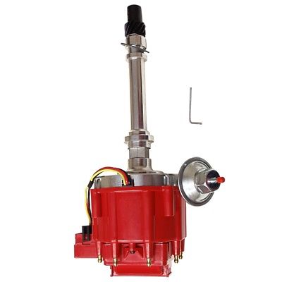 Chevy V8 Red Cap Complete HEI Distributor 50k Volt Ignition Coil 305 350 454 SBC BBC
