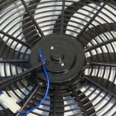 DEMOTOR 16 Inch Electric Radiator S Blade Cooling Fan 12V 3000 CFM with Relay Thermostat Kit