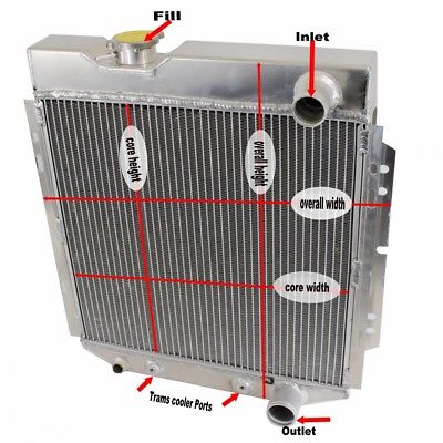 3 Row Polished Aluminum Radiator For 1964-1966 FORD MUSTANG V8 260 289 AT MT 1965 64 65 66