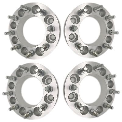4Pcs 1" Wheel Spacers Adapters 8X6.5 To 8X6.5 9/16 Studs 25mm Dodge Ford