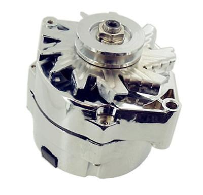 Fits SB BB Chevy GMC, Pontiac Chrome Alternator GM 110 AMP 1 Wire or 3 wire