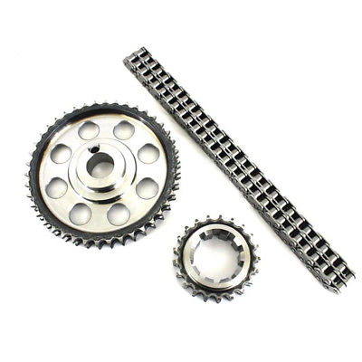 SBF Ford 289 302 351W Double Roller 9 Keyway Billet Steel Timing Chain Kit
