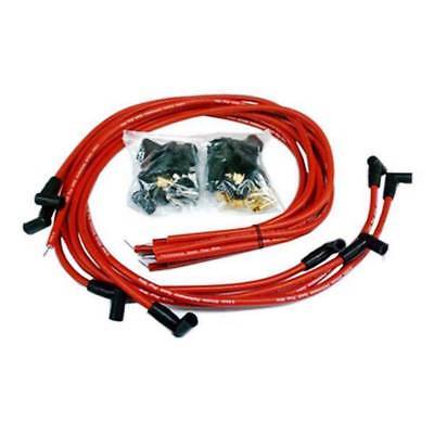 9.5 mm Red 90 Degree Spark Plug Wires For Distributor Chevy BBC SBC SBF 302 350 454