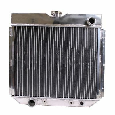 DEMOTOR 3-Row/Core Aluminum Racing Radiator 25.25" x 20.75" x 2.5" & Heavy Duty High CFM 12v Electric Cooling Fan for 67-70 Ford Mustang/Falcon/Fairlane V8
